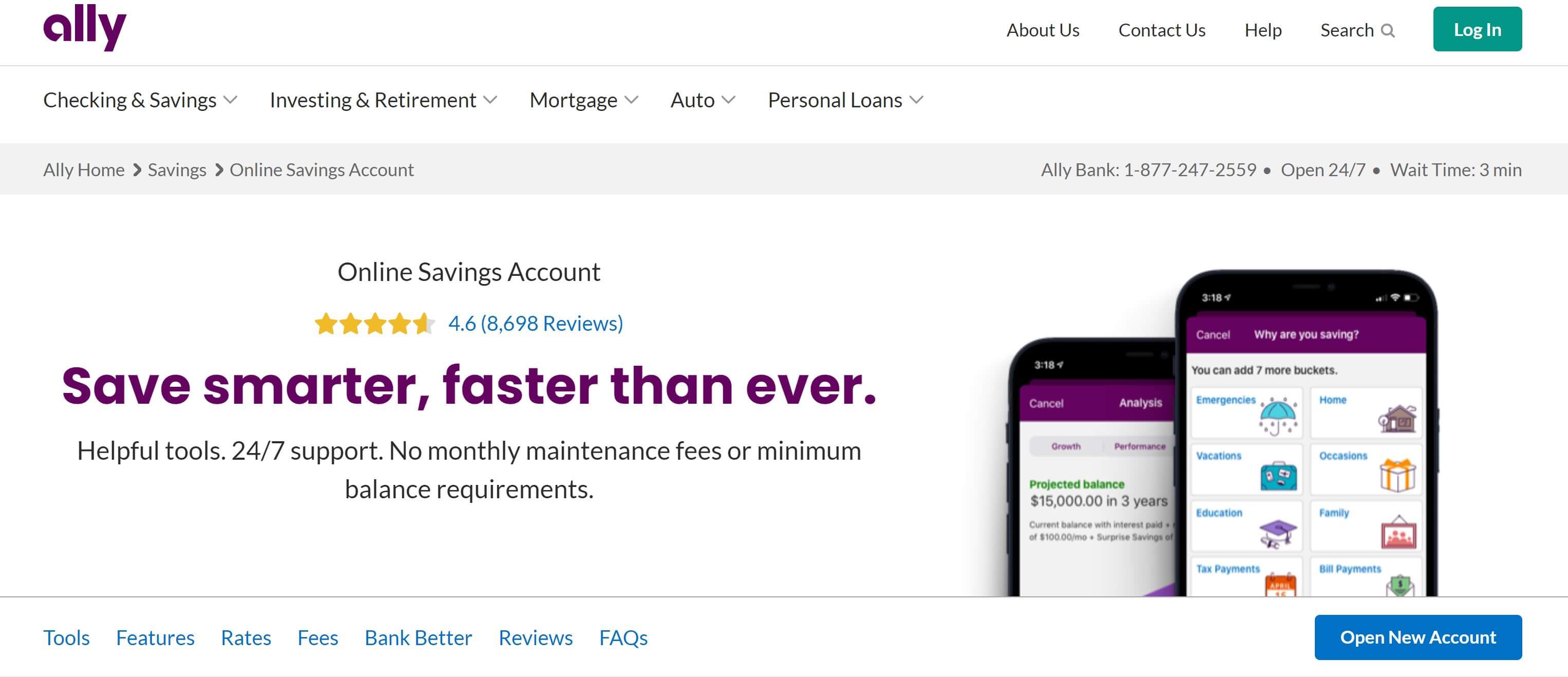 Ally Bank high yield savings accounts