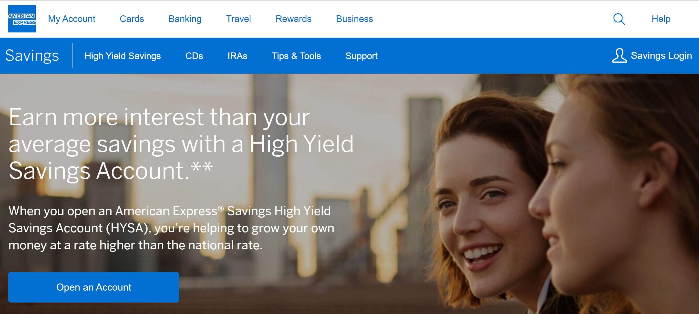 American Express high yield savings accounts