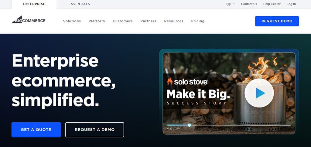 BigCommerce is one of the best ecommerce platforms for large enterprise companies