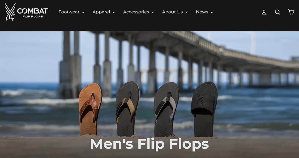 Combat Flip Flops is a veteran owned apparel business that creates jobs for vulnerable populations