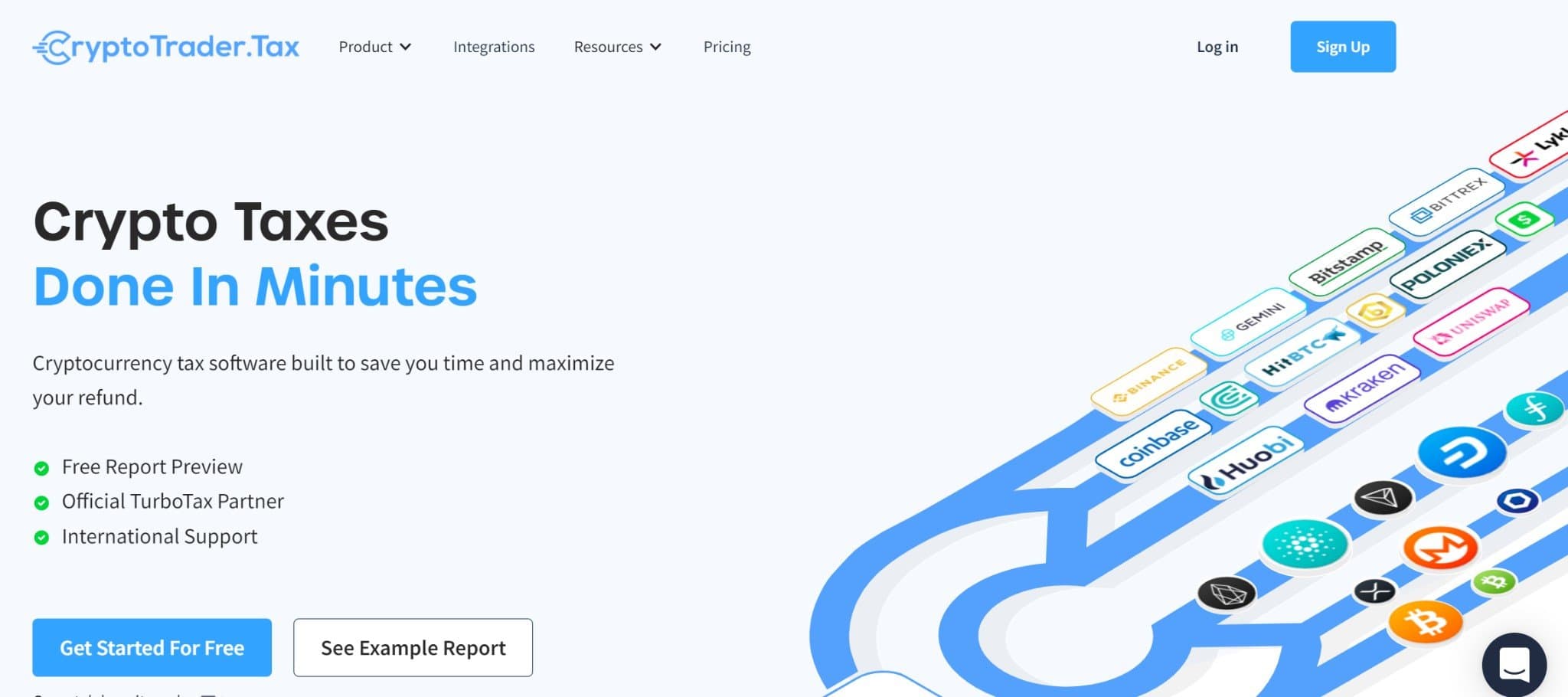 Crypto Trader home page