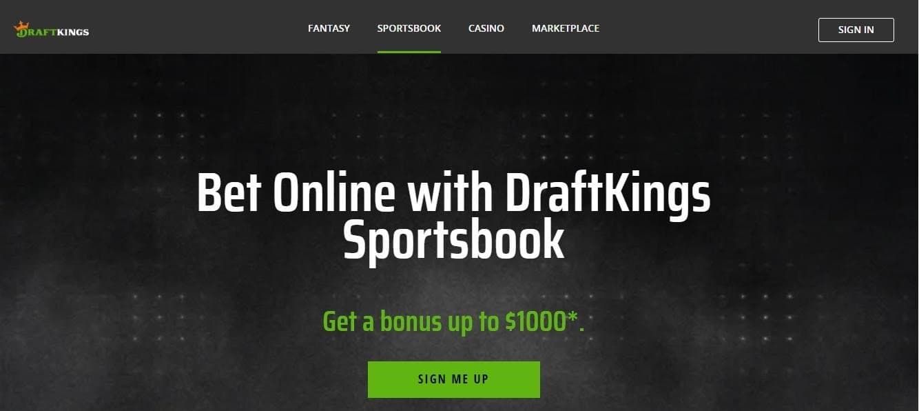 Draft Kings home page