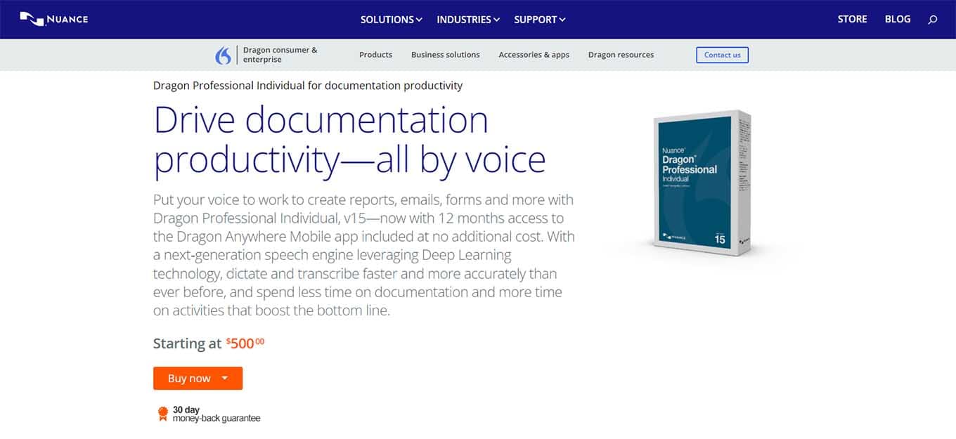 Dragon is the most powerful and customizable voice to text software in the market