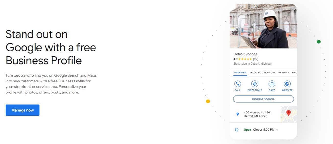 Create a business listing on Google My Business to generate leads
