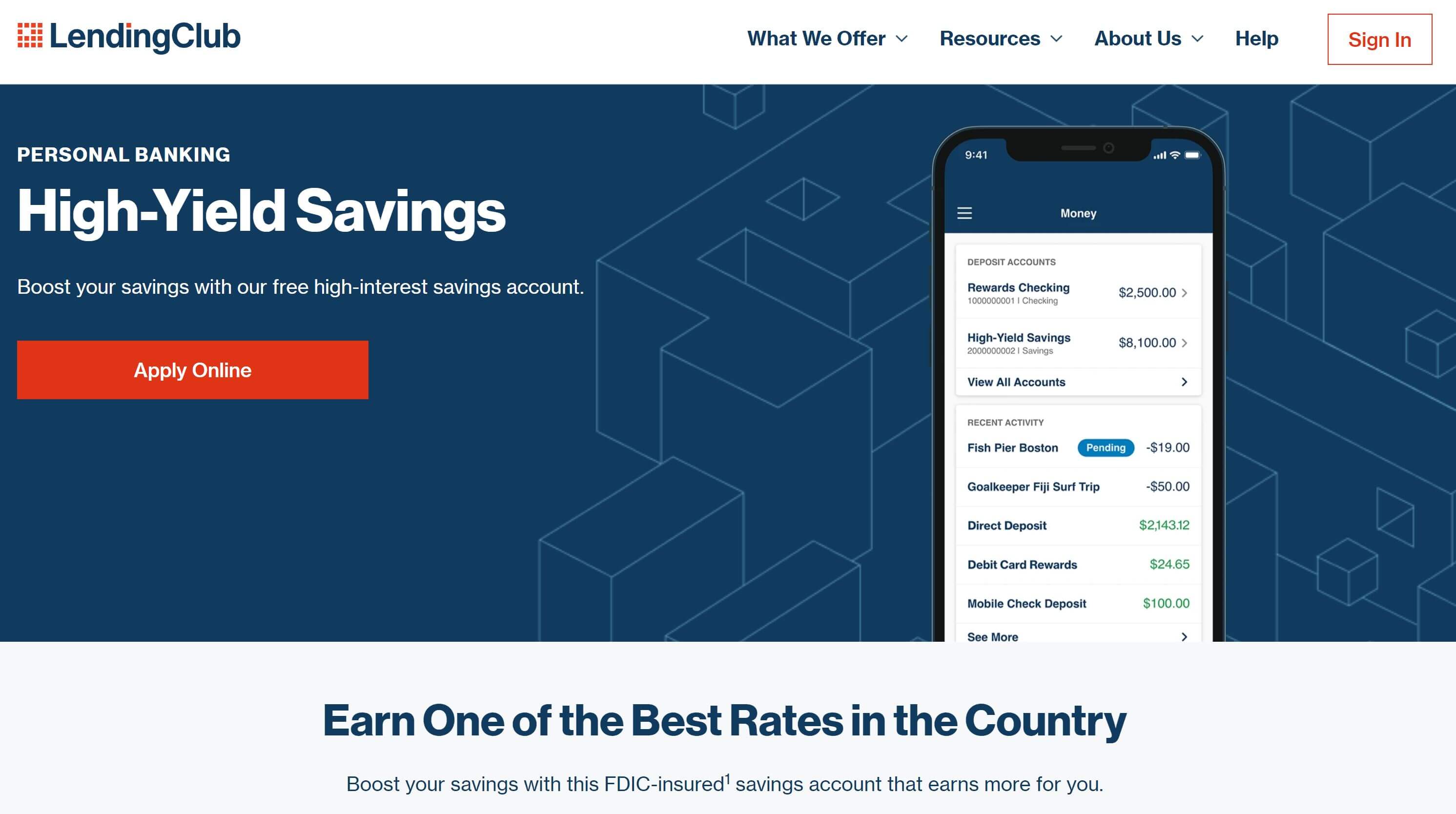 Lending Club account with compounding interest