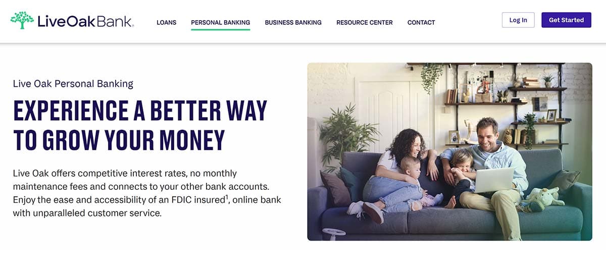 Live Oak Bank account for compounding interest