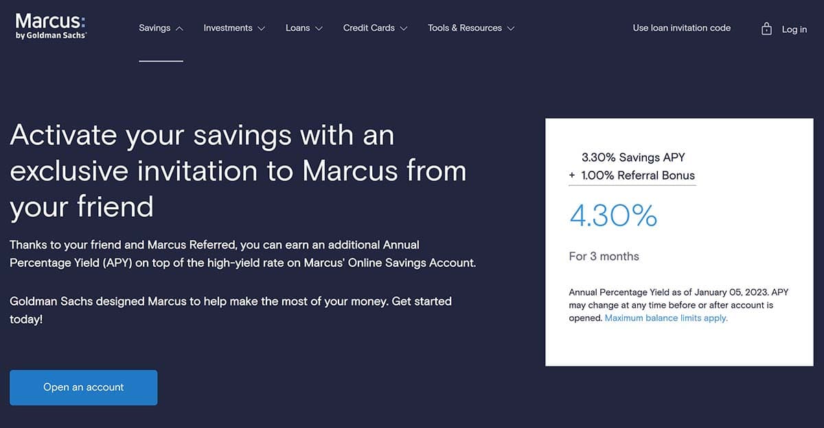 Earn compounding interest with the Marcus high yield savings account