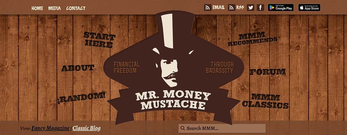 Mr. Money Mustache is one of the original FIRE blogs
