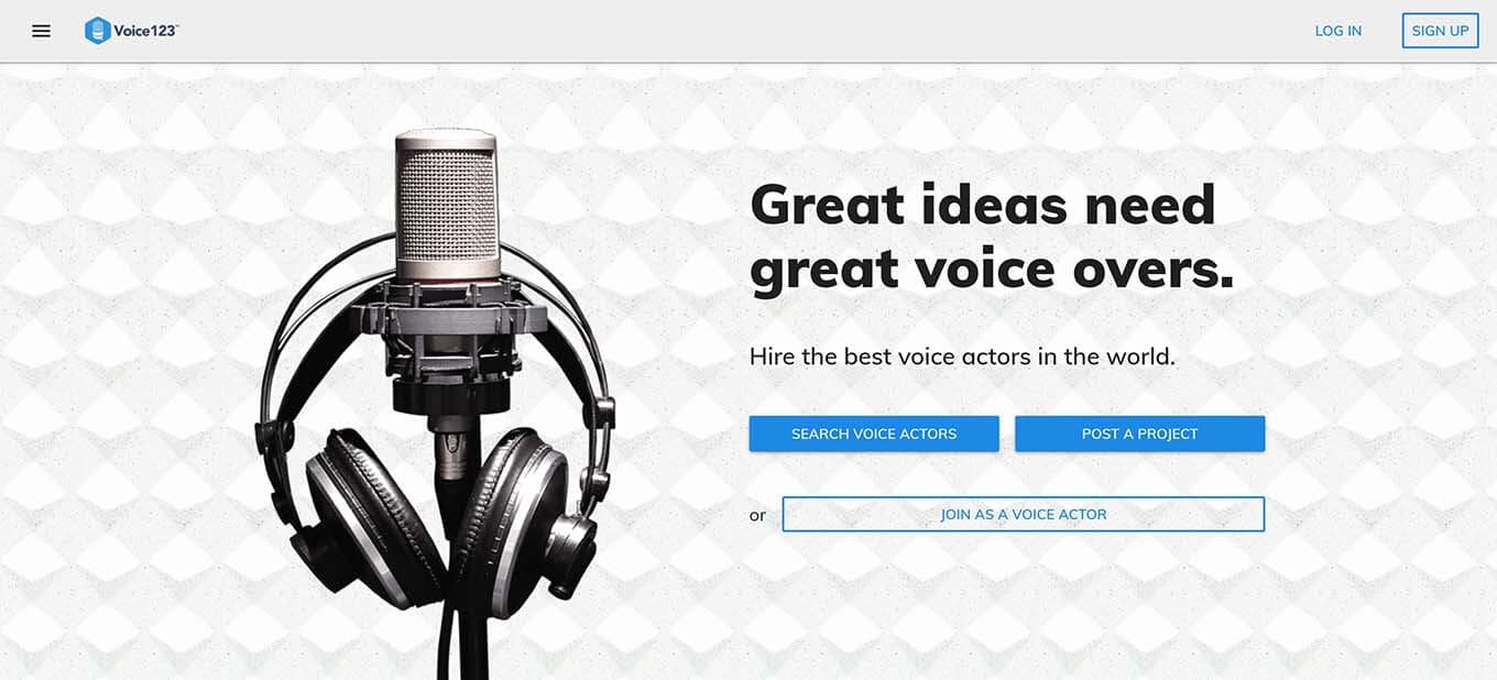 Voice123 provides a wide range of ways to get paid to read books aloud