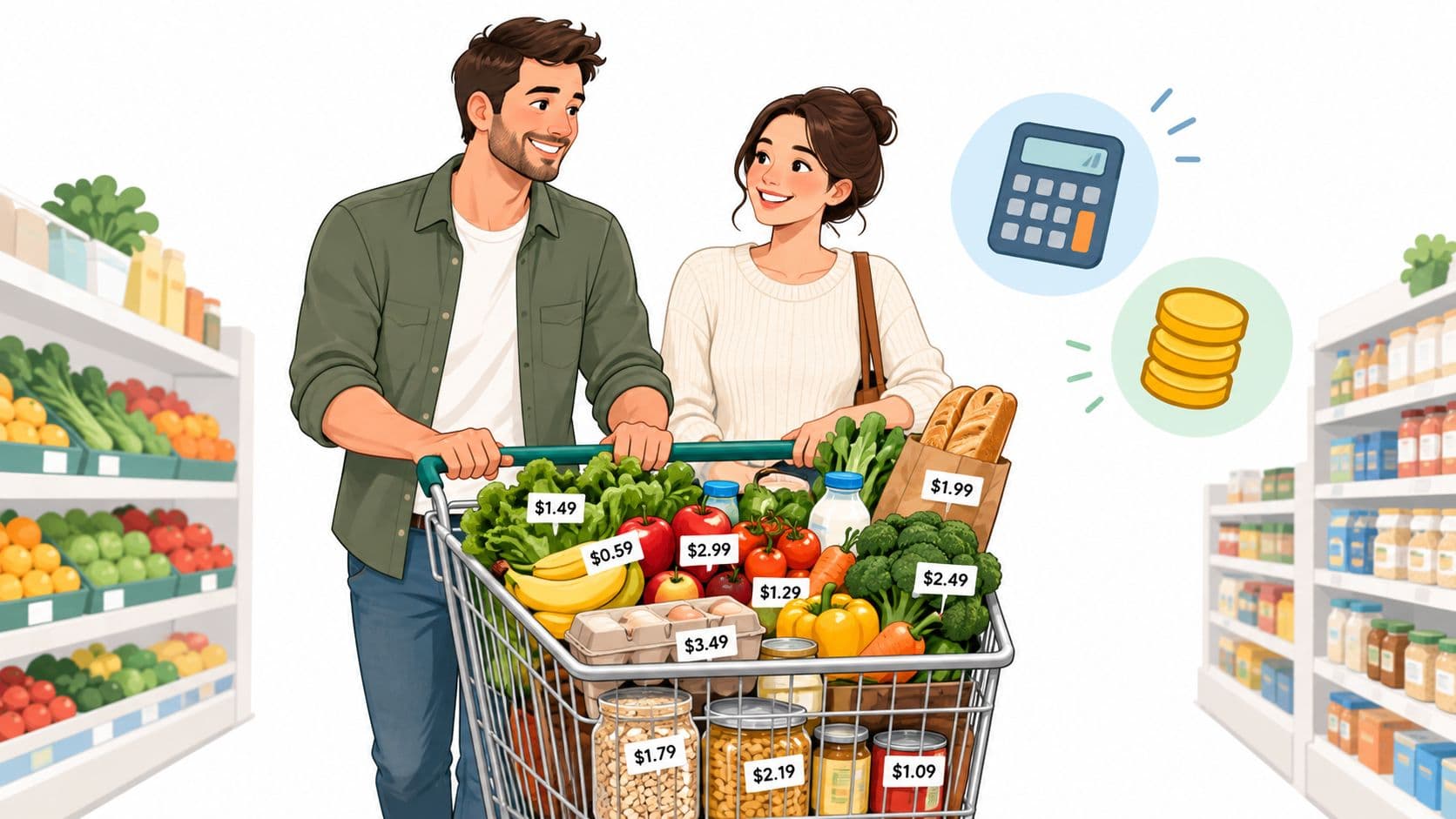 Grocery Shopping on a Budget for Two