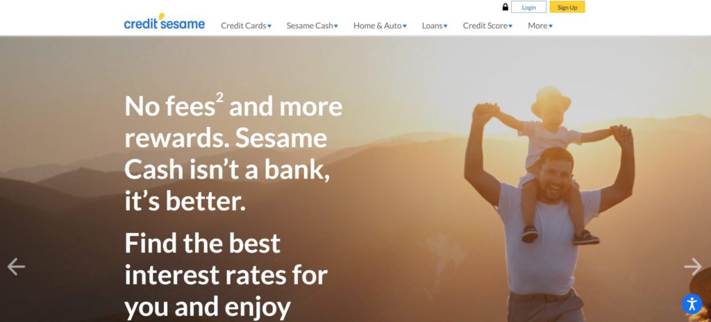 Credit Sesame home page