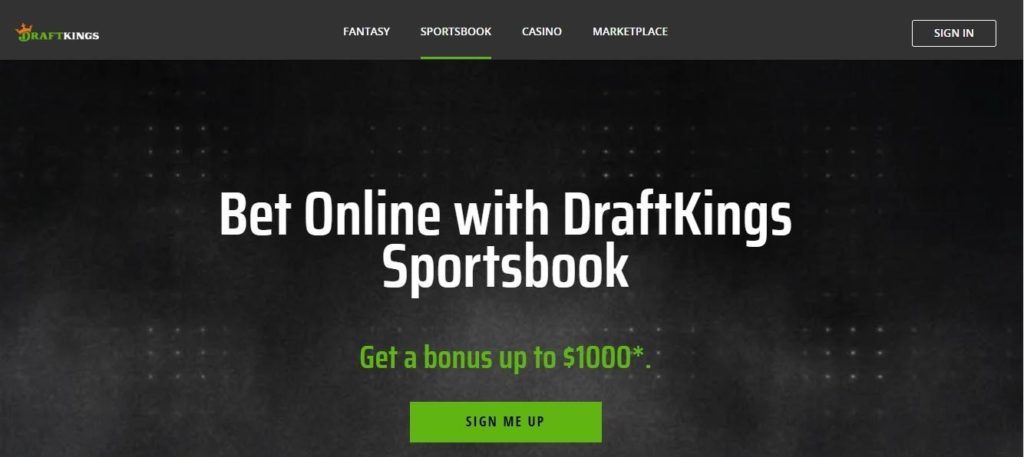 Draft Kings home page