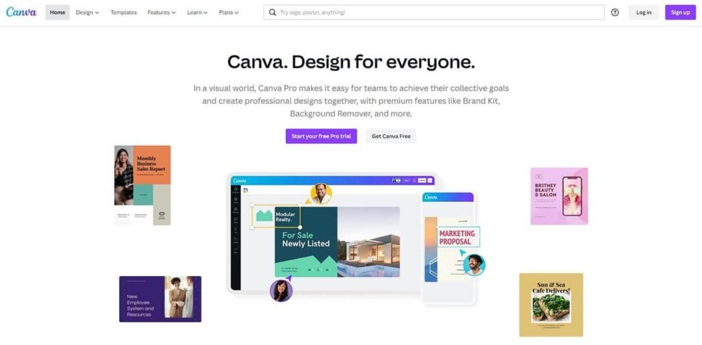 Create your logo and branding with design software from Canva