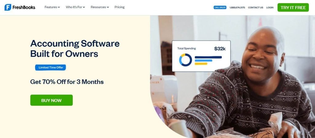 Freshbooks is accounting software built for owners
