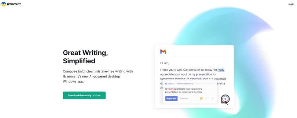 Improve your writing with tips and edits from Grammarly
