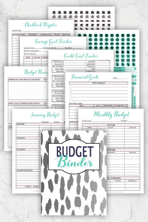 Money Tamer budget binder for at home printing and assembly