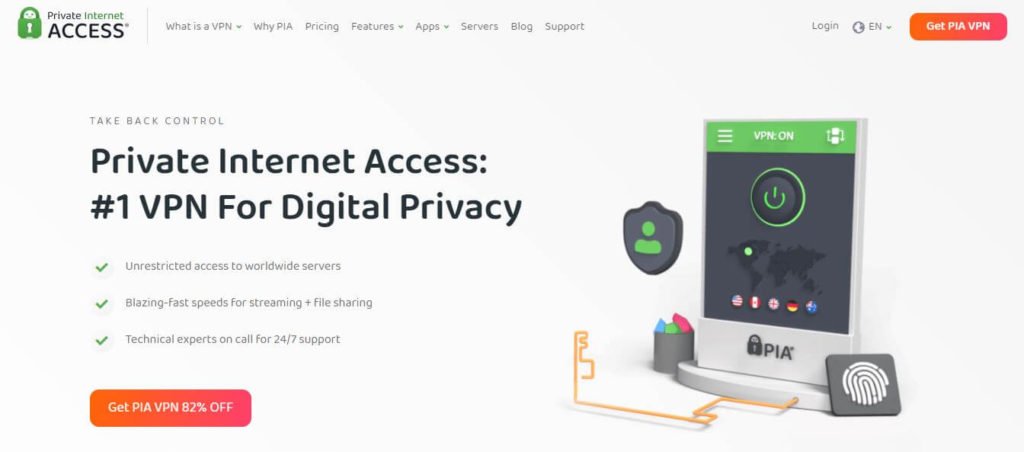 Private Internet Access offers unrestricted access to worldwide servers