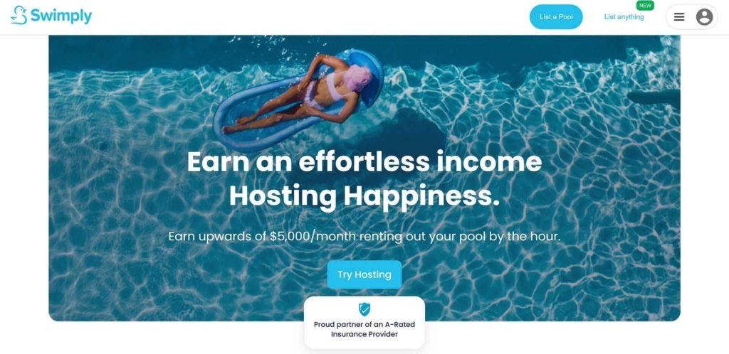 List your pool on Swimply to make money during college as a side hustle