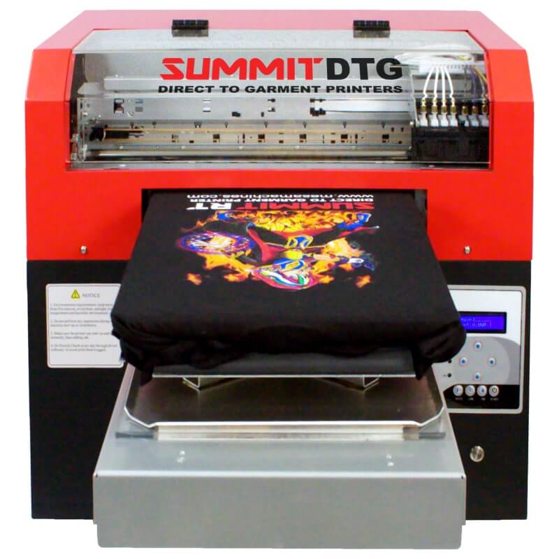 Summit RT is capable of ultra high resolution DTG printing at a mid-level price point