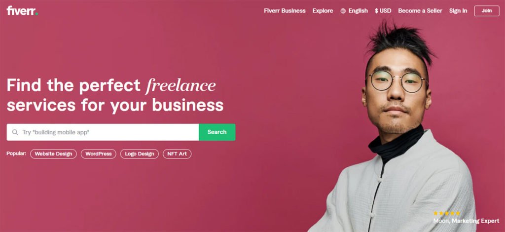 Fiverr is for finding all kinds of freelance work including chat services