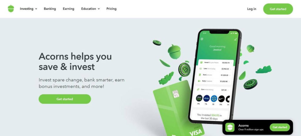 Acorns is an app that helps users save and invest automatically