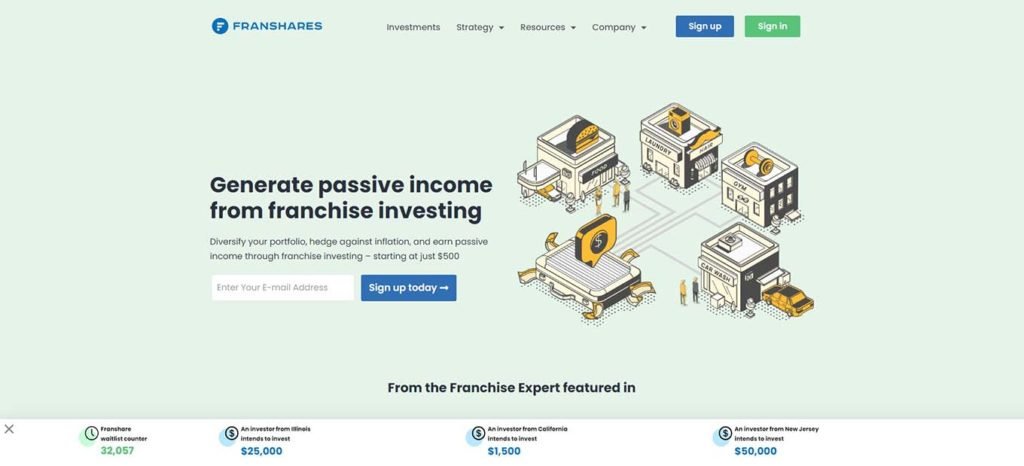 Make passive income by investing in franchise operations with Franshares