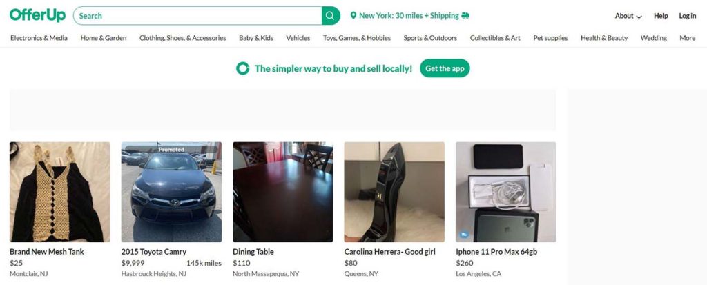 OfferUp is a local platform for person to person sales which can be great for pallet flipping