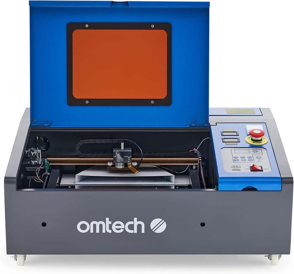The OMTech is a powerful 40W laser cutter with industrial construction