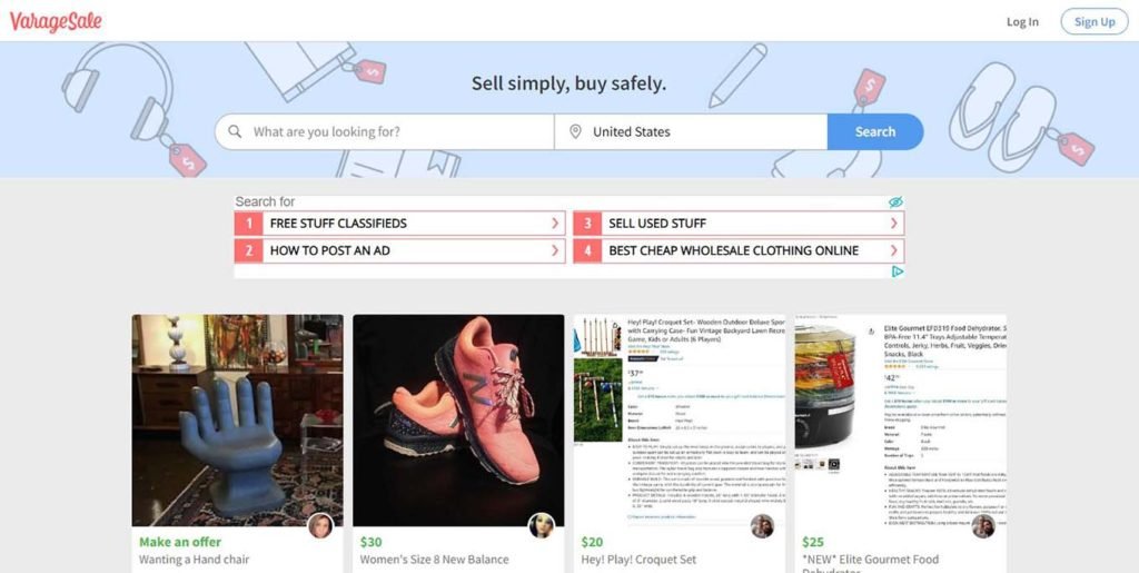 VarageSale is a Craigslist alternative that is gaining traction with large used items