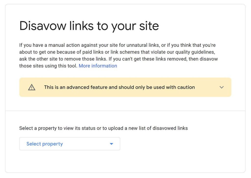 Disavow any links that come from a Negative SEO attack with this tool