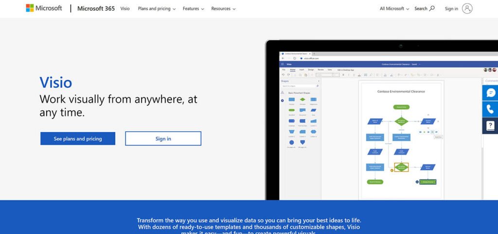 Visio is a great org chart software tool for enterprise clients