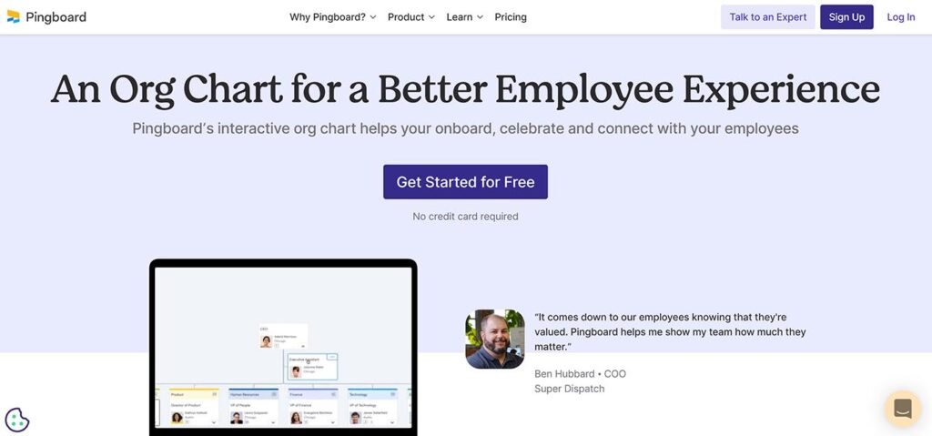 Pingboard creates a better employee experience with easy to use org charts