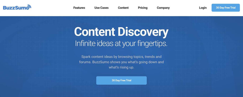 BuzzSumo and other discovery software can be helpful for creating topical content