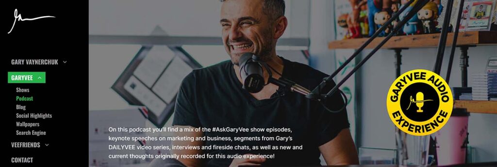 Gary Vee's business podcast is motivational, uplifting, and full of energy 