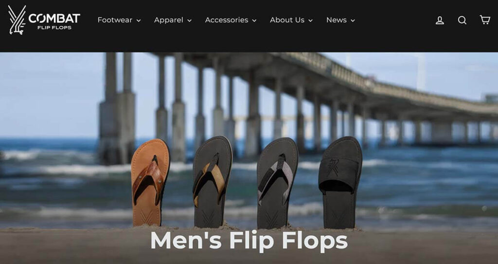Combat Flip Flops is a veteran owned apparel business that creates jobs for vulnerable populations