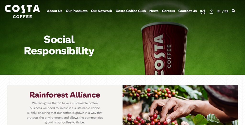 Costa Coffee leverages storytelling to close more sales