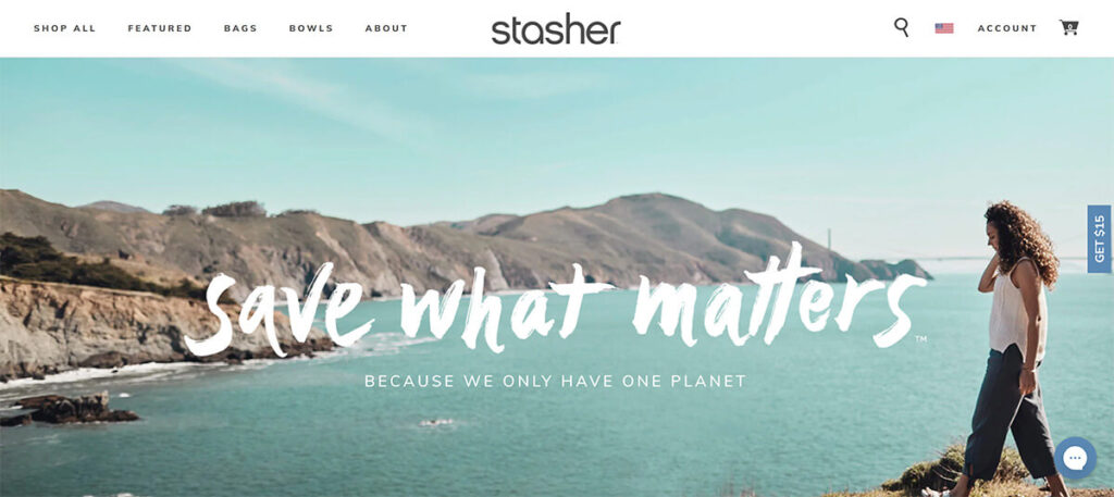 Stasher bags are reusable, food safe, and environmentally friendly
