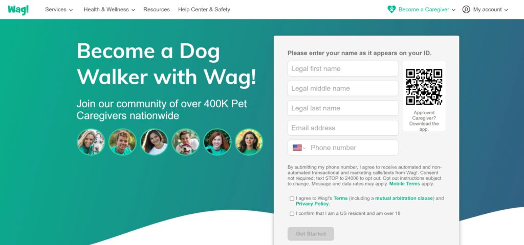 If you love animals, try dog walking for money on Wag