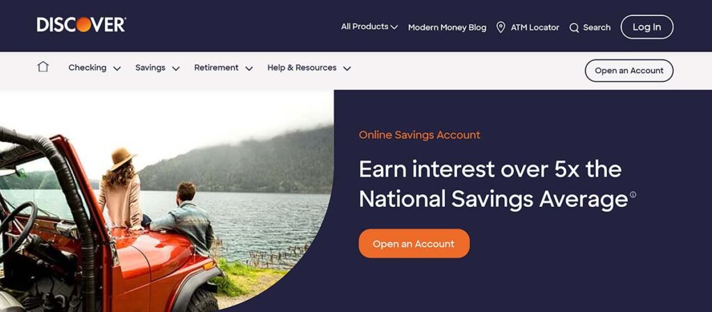 Discover high yield savings account