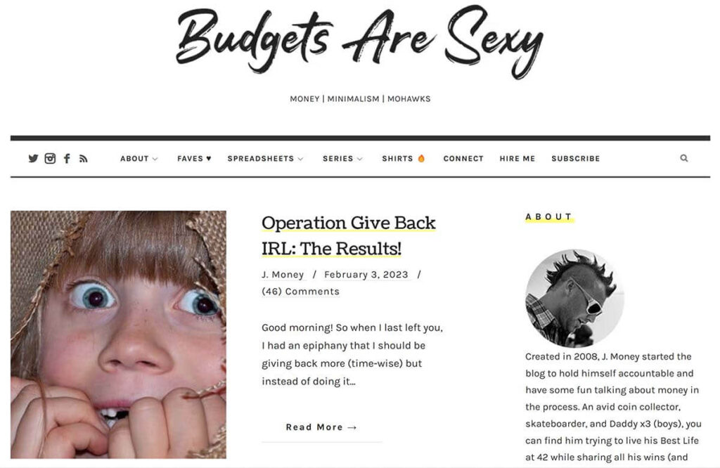 Budgets Are Sexy is the most fun and lighthearted personal finance blog on this list