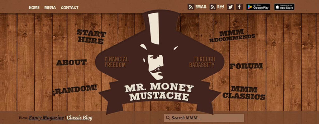 Mr. Money Mustache is one of the original FIRE blogs