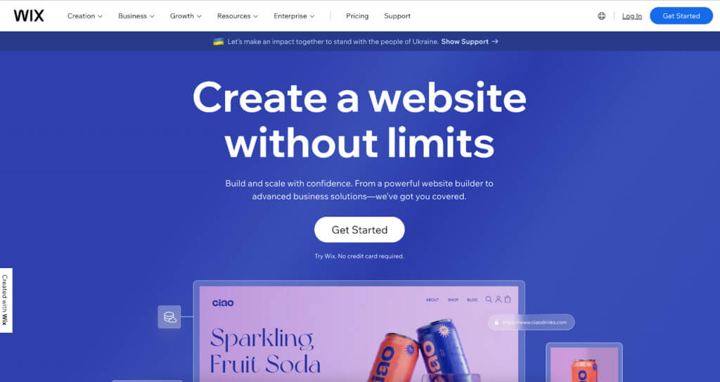 Wix requires minimal set up to create your own ecommerce website