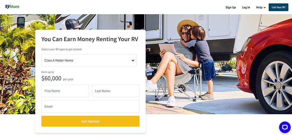 You can earn money renting your RV or camper on platforms like RVshare